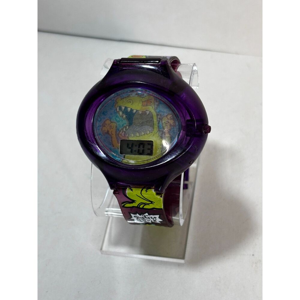 VTG Reptar Rugrats Movie 1998 Y2K digital watch, working